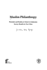 Image of Muslim philanthropy:potential dan reality of zakat in indonesia survey results / Andy Agung Prihatna