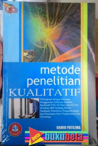 Image of Metode penelitian kualitatif / Hamid Patilima