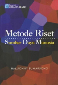 Image of Metode riset sumber daya manusia/ Hm.Sonny Sumarsono