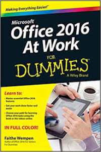 Image of Microsoft office 2016 at work for dummies/ A Wiley Brand