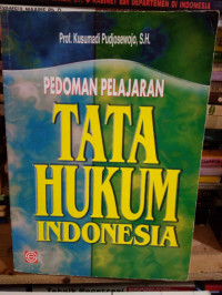 Image of Pedoman peladjaran tata hukum Indonesia / Kusumadi Pudjosewojo