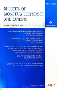 Image of Bulletin of monetary economics and banking/ Bank Indonesia