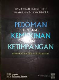 Image of Pedoman tentang kemiskinan dan ketimpangan / Jonathan Haughton